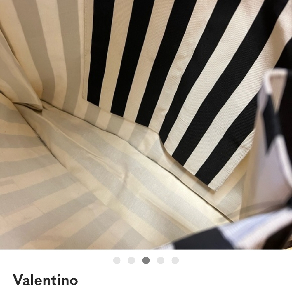 Valentino Garavani Black and White Striped Shoulder Bag - Picture 3 of 3